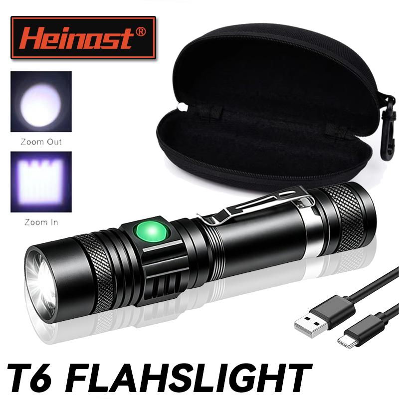Outdoor Adventure Hunt - Senter LED T6 Isi Ulang, Senter