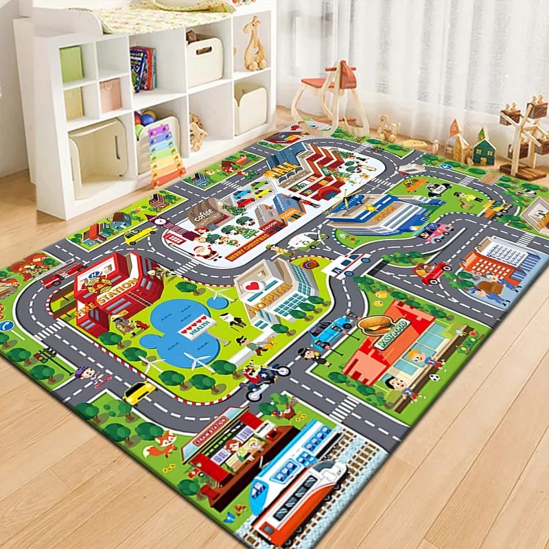 Outdoor Adventure Toys For Kids - Karpet Peta Kota Anak-Anak Warna-Warni, Alas