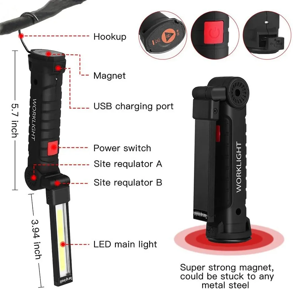 Senter LED COB Portabel Lampu  - Outdoor Adventurer ulasan dan harga